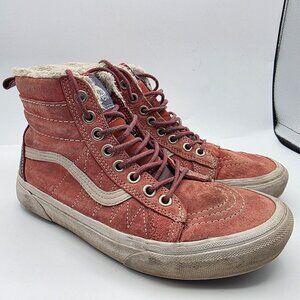 Vans Sk8 Hi Top MTE Womens Size 7 Red Shoes Scotchgard Outdoor Casual Camping
